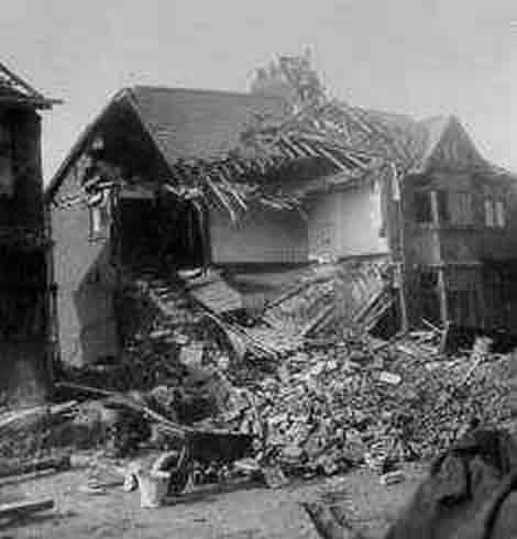 Bombed Castleford House